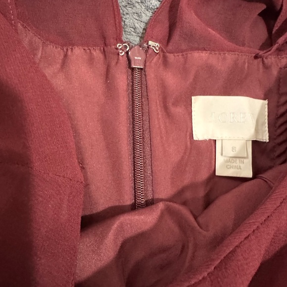 J. Crew Red Ruched Midi Dress V-Neck Sleeveless - Picture 13 of 13